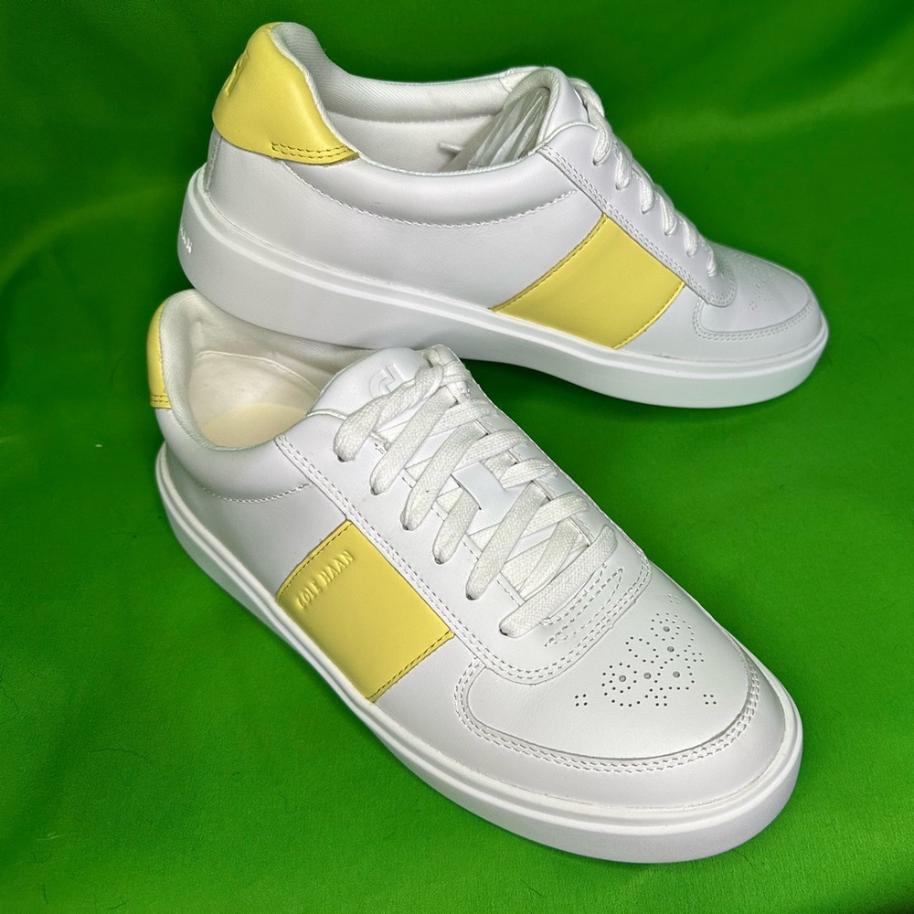 Cole Haan White and Yellow Sneakers